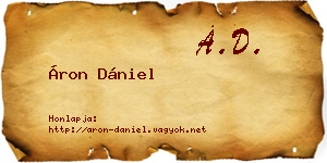 Áron Dániel névjegykártya